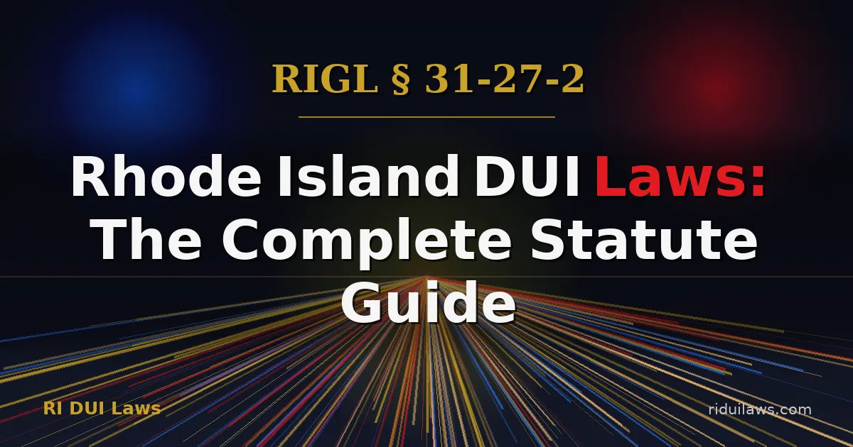 Rhode Island DUI Laws