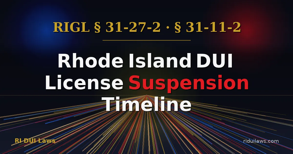 Rhode Island DUI License Suspension Timeline - Stage by Stage